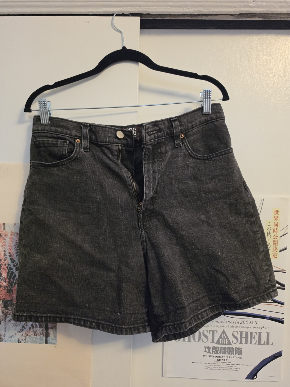 BDG Black High-Rise Denim Shorts